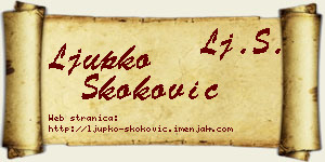Ljupko Skoković vizit kartica